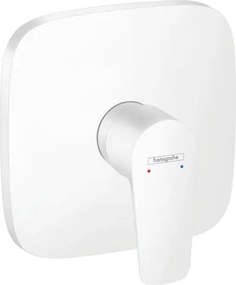 Rubinetto per doccia getto laminare cristallino a 2 manopole Talis E bianco opaco HANSGROHE