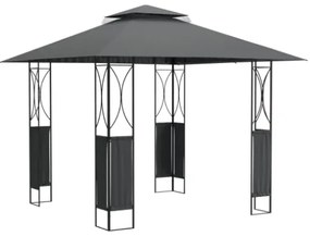 Gazebo con Tetto Antracite 300x300x270 cm Acciaio