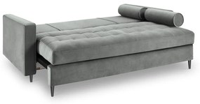 Divano letto in velluto grigio chiaro Santo - Milo Casa