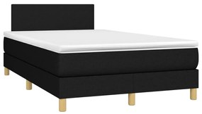 Giroletto a molle con materasso nero 120x190 cm in tessuto