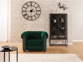 Poltrona chesterfield verde con rivestimento in velluto York Blik – Ropez