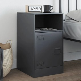 Comodino Antracite 34,5x39x62 Cm İn Acciaio /