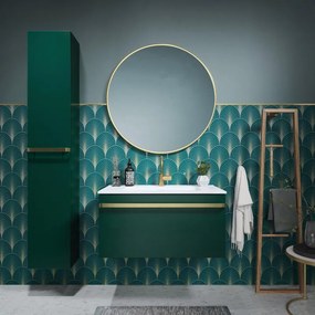 Colonna per mobile bagno LOA RANDAL 1 anta P 25 x L 30 x H 165 cm VERDE E ORO laminato truciolare