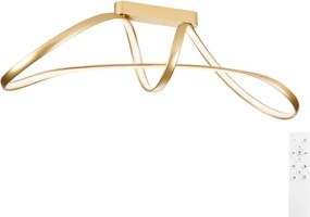 Brilagi-LED Plafoniera dimmerabile a soffitto TWISTER LED/60W/230V 3000-6000K dorata + telecomando