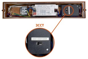 Applique Bidirezionale Corten 12W CCT, IP65 da esterno - Serie FILO Colore Bianco Variabile CCT