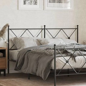 Testiera İn Metallo Nero 150 Cm /