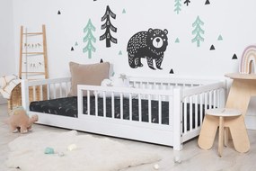 Letto basso per bambini Montessori Ourbaby Minni - bianco - 140x70 cm