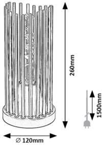 Rabalux 74021 - Lampada da tavolo ROXAS 1xE27/40W/230V