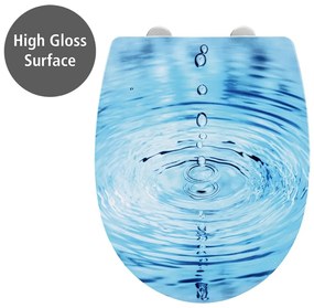 Sedile WC con chiusura Easy-Close (automatica) 38 x 45 cm Droplets – Wenko