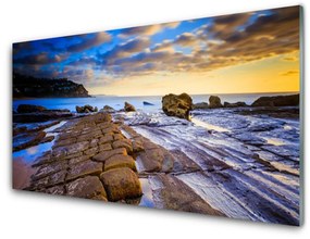 Quadro acrilico Paesaggio da spiaggia 100x50 cm
