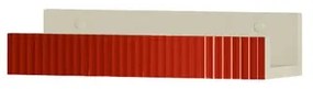 Mensola per bagno Niwa L 40 cm laccato opaco sabbia con vetro paprika