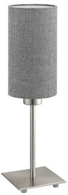 Eglo - Lampada da tavolo LED TUNJA 1xE27/60W/230V 26,5 cm cromo opaco/grigio
