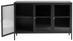 Vetrina in metallo nero 132x85 cm Bronco - Unique Furniture