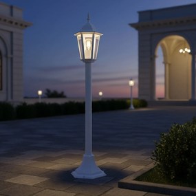 Paletto Lanterna Vintage 100cm E27 IP54 Bianco - Serie Tosca