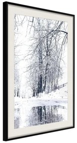 Poster  Snowy Park  Cornice Quadri Cornice nera con pass-partout, Larghezza x Altezza Home decor 30x45