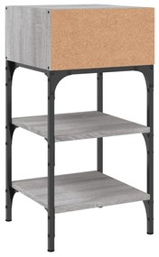 Comodini 2 pz Grigio Sonoma 35x34,5x70 cm in Legno Multistrato