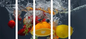 Quadri 5 pezzi – Frutta nell'acqua