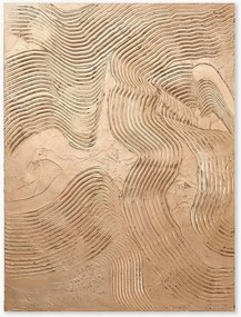 Quadro dipinto a mano marrone metallico