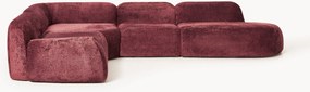 Divano angolare componibile XL in teddy-bouclé Wolke