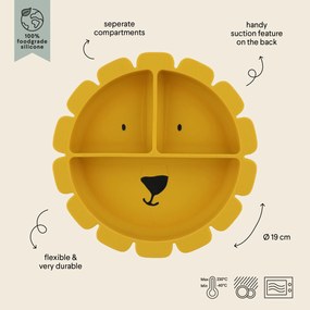 Piatto in silicone con ventosa Mr. Lion
