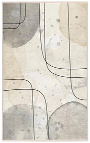 Tappeto grigio/color crema lavabile 80x150 cm Simple Lines – Mila Home