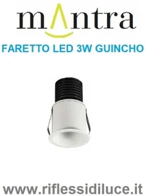 Mantra faretto da incasso led 3W modello Guincho bianco 3000°K