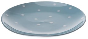 Piatto in ceramica Dottie, blu blu, ø 25 cm - Dakls