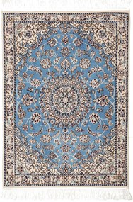 Nain Tappeto 70 x 90 Blu (Iran) Annodato A Mano