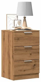 Comodino Rovere Artigianale 40x36x65 Cm İn Legno Multistrato /