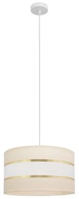 Lampadario a sospensione con filo HELEN 1xE27/15W/230V diametro 35 cm color crema/oro