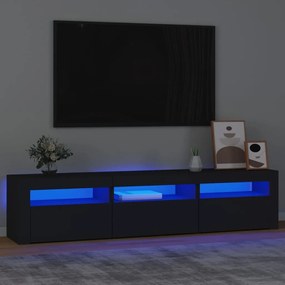 Mobile Porta Tv Con Luci Led Nero 180x35x40 Cm /