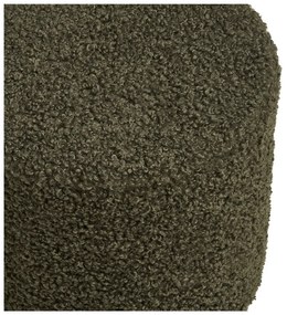 Poggiapiedi verde con rivestimento in bouclé Ejby – House Nordic