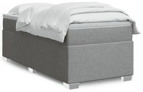 Giroletto A Molle Con Materasso Grigio Chiaro 80x200 Cm Tessuto /