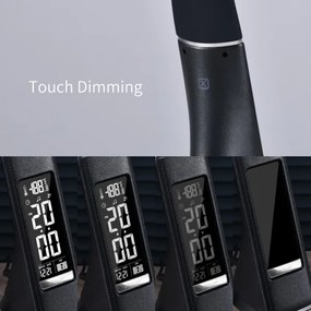 Immax 08947L - Lampada da tavolo LED dimmerabile con display LEATHER LED/6,5W/5V nera