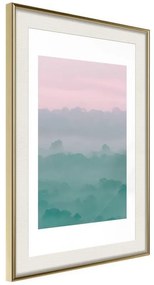 Poster  Morning Fog  Cornice Quadri Cornice d'oro con passe-partout, Larghezza x Altezza Home decor 40x60