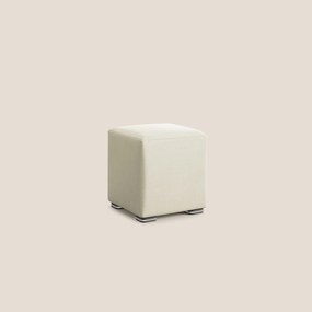 Cube pouf in microfibra smacchiabile T11 panna
