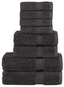 Set Asciugamani Solund 8 Pz Antracite 600 Gsm /