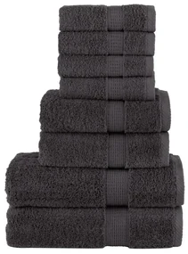 Set Asciugamani Solund 8 Pz Antracite 600 Gsm /