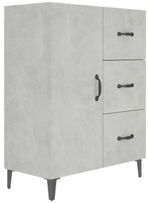 Credenza grigio cemento 69,5x34x90 cm in legno multistrato