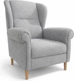 Poltrona con braccioli grigio chiaro Swan – Ropez