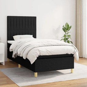 Giroletto A Molle Con Materasso Nero 80x200 Cm İntessuto /