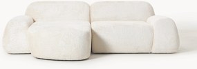 Divano angolare componibile 3 posti in teddy bouclé Wolke