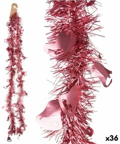 Ghirlanda di Natale Tinsel Cappe Rosa Plastica 12 x 12 x 200 cm (36 Unità)