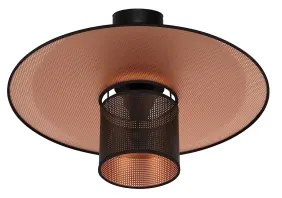 Duolla - Lampadario a plafone TOKYO SHINY 1xE27/15W/230V diametro 50 cm nero/rame