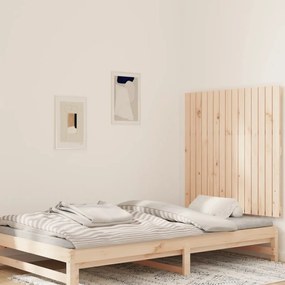 Testiera Da Parete 95,5x3x90 Cm İn Legno Massello Di Pino /