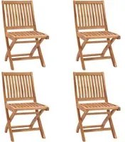 Sedie da Giardino Pieghevoli 4 pz in Legno Massello di Teak 3072804