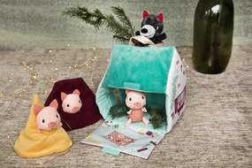 Lilliputiens - Le case del lupo e i 3 porcellini in tessuto