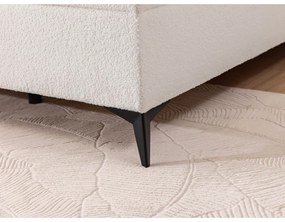 Letto boxspring bianco con contenitore 160x200 cm Ornes – Ropez