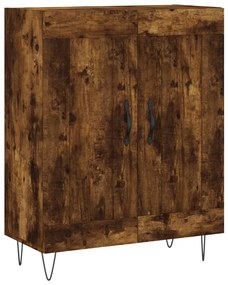 Credenza Rovere Fumo  69,5x34x180 cm in Legno Multistrato