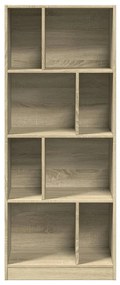 Libreria rovere sonoma 57x28,5x141 cm in legno multistrato